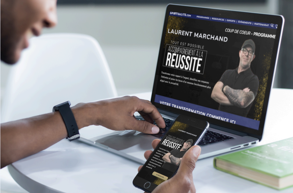 Site Spiritualite.com sur laptop et mobile