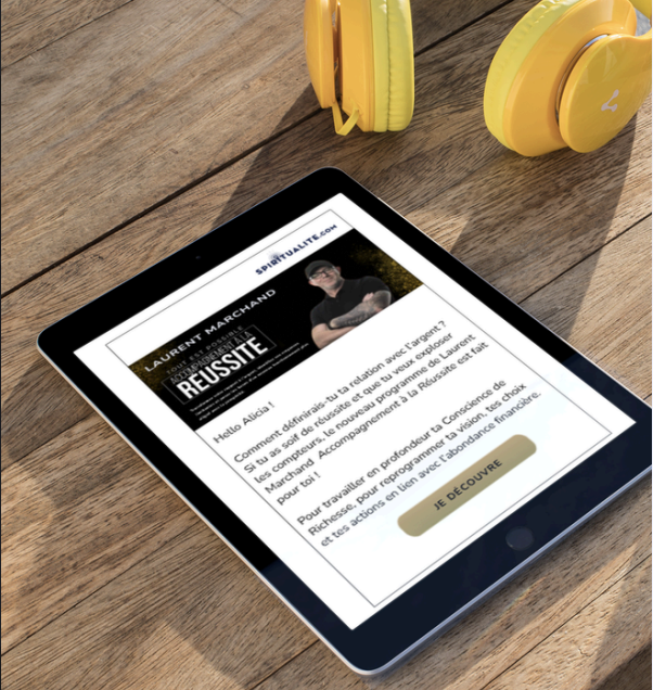 Newsletter Spiritualite.com sur tablette